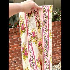 Stunning set of Pink Curtains 1950/60s Mid Century Curtain Set JC Penny Brand